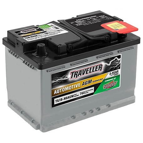 Traveller Powered by Interstate Automotive Battery with AGM Technology, 48 BCI Group Size, 760 CCA