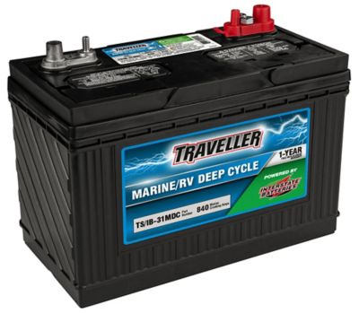 Traveller Powered by Interstate Marine/RV Deep Cycle Battery, 840 MCA