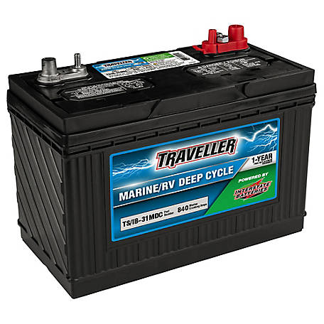 Traveller Powered by Interstate Marine/RV Deep Cycle Battery, 840 MCA