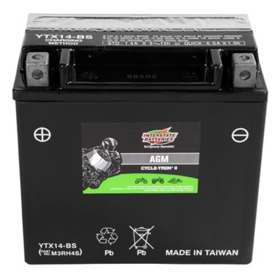 Image showing  12V 200 CCA Powersport Battery, CYTX14-BS