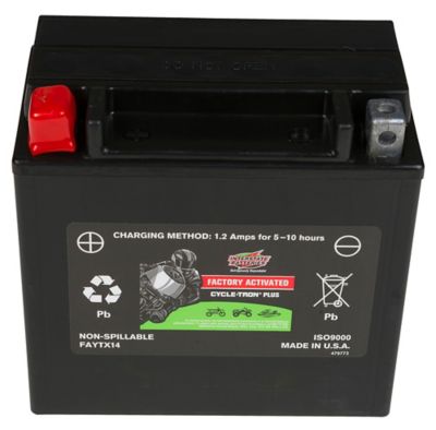 Image showing  12V 200 CCA Powersport Battery, FAYTX14