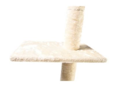 Image showing  90 in. 4-Level Adjustable Floor-to-Ceiling Soft Plush and Sisal Cat Tree