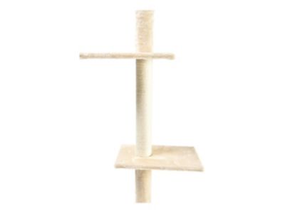 Image showing 6 th Cat Craft 90 in. 4-Level Adjustable Floor-to-Ceiling Soft Plush and Sisal Cat Tree