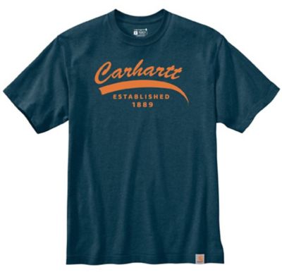 Carhartt Men's Relaxed Fit Heavyweight Script Graphic Short-Sleeve T-Shirt