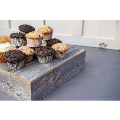 Image showing  BarnwoodUSA Rustic Farmhouse 15 in. Weathered Gray Wooden Cake Stand, Dessert Stand
