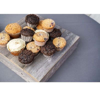 Image showing  BarnwoodUSA Rustic Farmhouse 15 in. White Wash Wooden Cake Stand, Dessert Stand