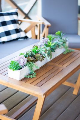 Image showing  BarnwoodUSA Rustic Farmhouse 35.5 in. White Wash Decorative Wooden Centerpiece Display Box