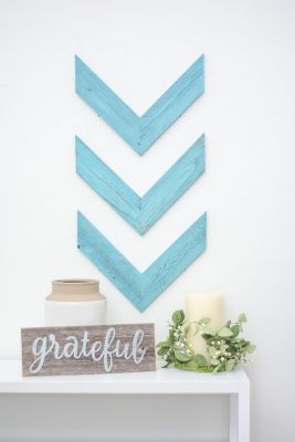 Image showing  BarnwoodUSA Rustic Farmhouse Robins Egg Blue Wooden Chevron Arrows, 11 in. x 14 in., 3 pc.
