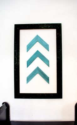 Image showing  BarnwoodUSA Rustic Farmhouse Robins Egg Blue Wooden Chevron Arrows, 11 in. x 14 in., 3 pc.