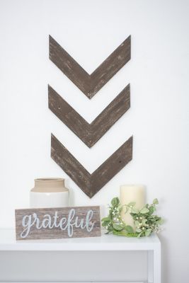 Image showing 1 th Barnwood USA BarnwoodUSA Rustic Farmhouse Espresso Wooden Chevron Arrows, 11 in. x 14 in., 3 pc.