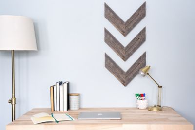 Image showing 1 th Barnwood USA BarnwoodUSA Rustic Farmhouse Weathered Gray Wooden Chevron Arrows, 11 in. x 14 in., 3 pc.