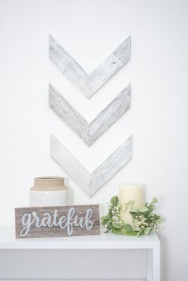 Image showing  BarnwoodUSA Rustic Farmhouse White Wash Wooden Chevron Arrows, 11 in. x 14 in., 3 pc.