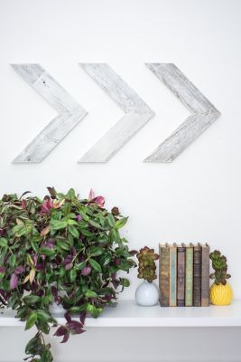 Image showing  BarnwoodUSA Rustic Farmhouse White Wash Wooden Chevron Arrows, 11 in. x 14 in., 3 pc.