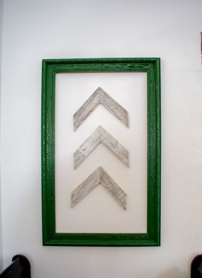Image showing  BarnwoodUSA Rustic Farmhouse White Wash Wooden Chevron Arrows, 11 in. x 14 in., 3 pc.