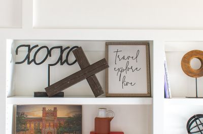 Image showing  Rustic Christian Espresso Reclaimed Old Wooden Cross, 15 in. x 12 in.