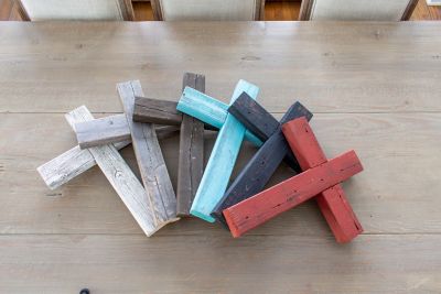 Image showing 5 th Barnwood USA Rustic Christian Espresso Reclaimed Old Wooden Cross, 15 in. x 12 in.