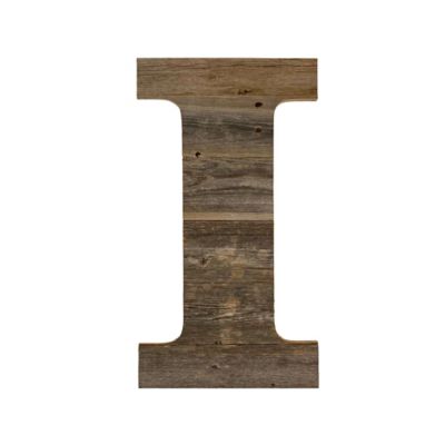 Barnwood USA Rustic Large 16 in. Natural Weathered Gray Decorative Monogram Wood Letter (I)