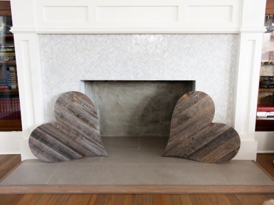 Image showing  Rustic Farmhouse Reclaimed Wooden Heart, 18 in., Weathered Gray