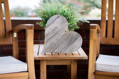 Barnwood USA Rustic Farmhouse Reclaimed Wooden Heart, 24 in., Weathered Gray