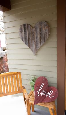Image showing  Rustic Farmhouse Reclaimed Wooden Heart, 24 in., Weathered Gray