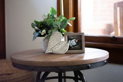 Image showing  Rustic Farmhouse Reclaimed Wooden Heart, 6 in., White Wash