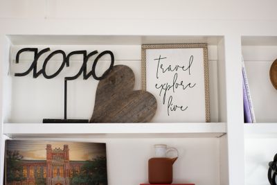 Image showing  Rustic Farmhouse Reclaimed Wooden Heart, 8 in., Weathered Gray