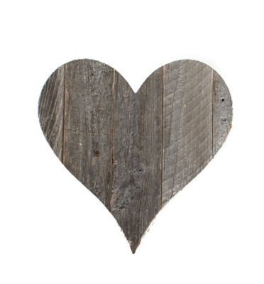 Image showing  Rustic Farmhouse Reclaimed Wooden Heart, 8 in., Weathered Gray