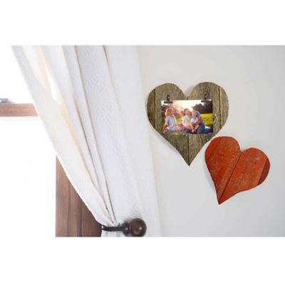 Image showing  Rustic Farmhouse Reclaimed Wooden Heart, 8 in., Weathered Gray