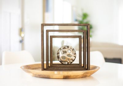 Barnwood USA Rustic Farmhouse Reclaimed Wooden Open Square Wall Shelves ...