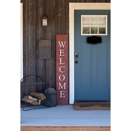 Barnwood USA Rustic Farmhouse 5 ft. Rustic Red Vertical Front Porch Welcome Sign