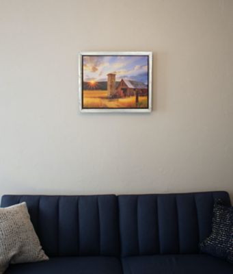 Image showing  Rustic Farmhouse Canvas Series 12 in. x 12 in. White Wash Floating Wood Frame