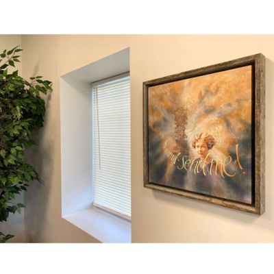 Image showing  Rustic Farmhouse Canvas Series 16 in. x 20 in. Weathered Gray Floating Wood Frame