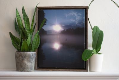 Image showing  Rustic Farmhouse Canvas Series 16 in. x 20 in. Weathered Gray Floating Wood Frame