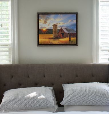 Image showing 7 th Barnwood USA Rustic Farmhouse Canvas Series 16 in. x 20 in. Weathered Gray Floating Wood Frame