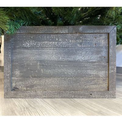 Barnwood USA Rustic Farmhouse 17.5 x 11.5in. Espresso Reclaimed Wooden Christmas Tree Box Collar