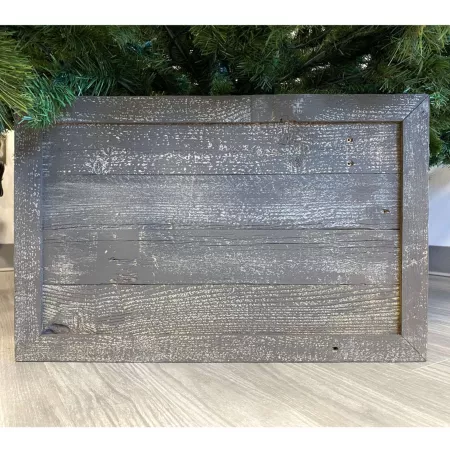 Rustic Farmhouse Barnwood USA 17.5 x 11.5 inches Espresso Reclaimed Wood Christmas Tree Box Necklace Christmas Tree Stands