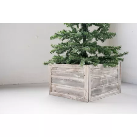 Rustic Farmhouse Barnwood USA 17.5 x 11.5 inches White Wash Reclaimed Wood Christmas Tree Box Necklace Christmas Tree Stands