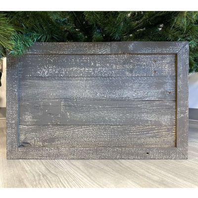 Barnwood USA Rustic Farmhouse 22.5 x 14.5in. Espresso Reclaimed Wooden Christmas Tree Box Collar