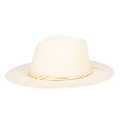San Diego Hat Company Faux Suede Fedora Wrapped Back Knot Trim, CTH3745OSBGE