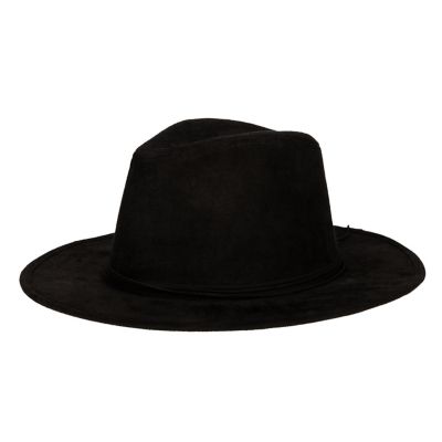 San Diego Hat Company Faux Suede Fedora Wrapped Back Knot Trim, CTH3745OSBGE
