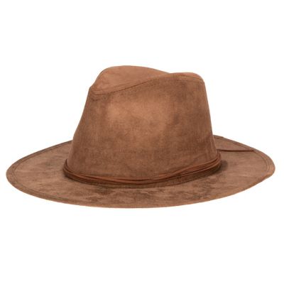 San Diego Hat Company Faux Suede Fedora Wrapped Back Knot Trim, CTH3745OSBGE