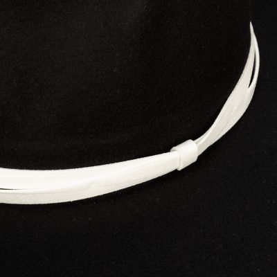 Image showing  Faux Felt Wide Brim Fedora with Twisted Band, CTH3755OSCML