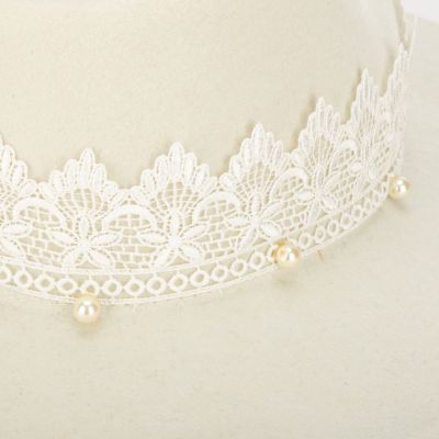 Image showing  Women's Now and Forever Felt Cowboy Hat with Lace and Pearls