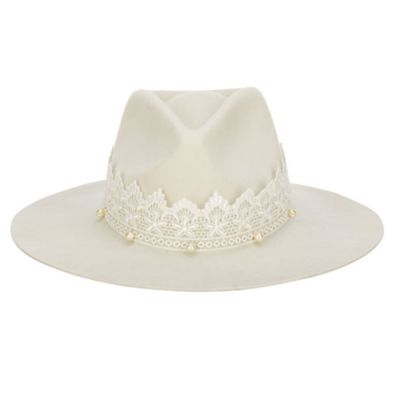 Image showing  Women's Now and Forever Felt Cowboy Hat with Lace and Pearls