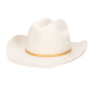 San Diego Hat Company Women's Love Never Fails Felt Cowboy Hat with Embroidered Rose and Saying