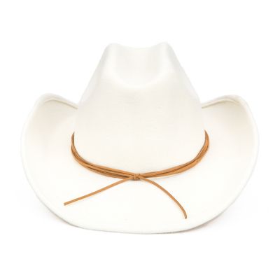 Image showing  Felt Cowboy Had with Twisted Faux Leather Band