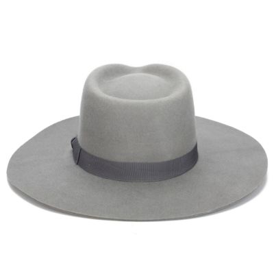 Image showing 2 th San Diego Hat Company Women's Julian Felt Stiff Brim Fedora with Grosgrain Band