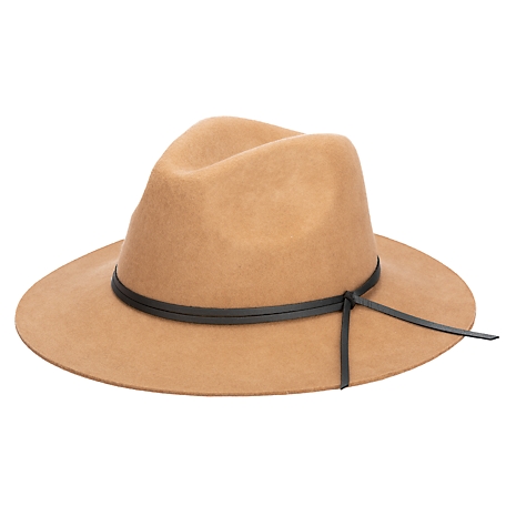 San Diego Hat Company Women's Orchard Hill Wool Felt Fedora with Knot Trim