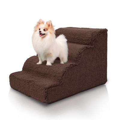 Precious Tails 4 Step High Density Foam Sherpa Top Pet Stairs at Tractor Supply Co