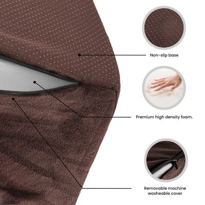 Image showing  4-Step High-Density Foam Sherpa Top Pet Stairs